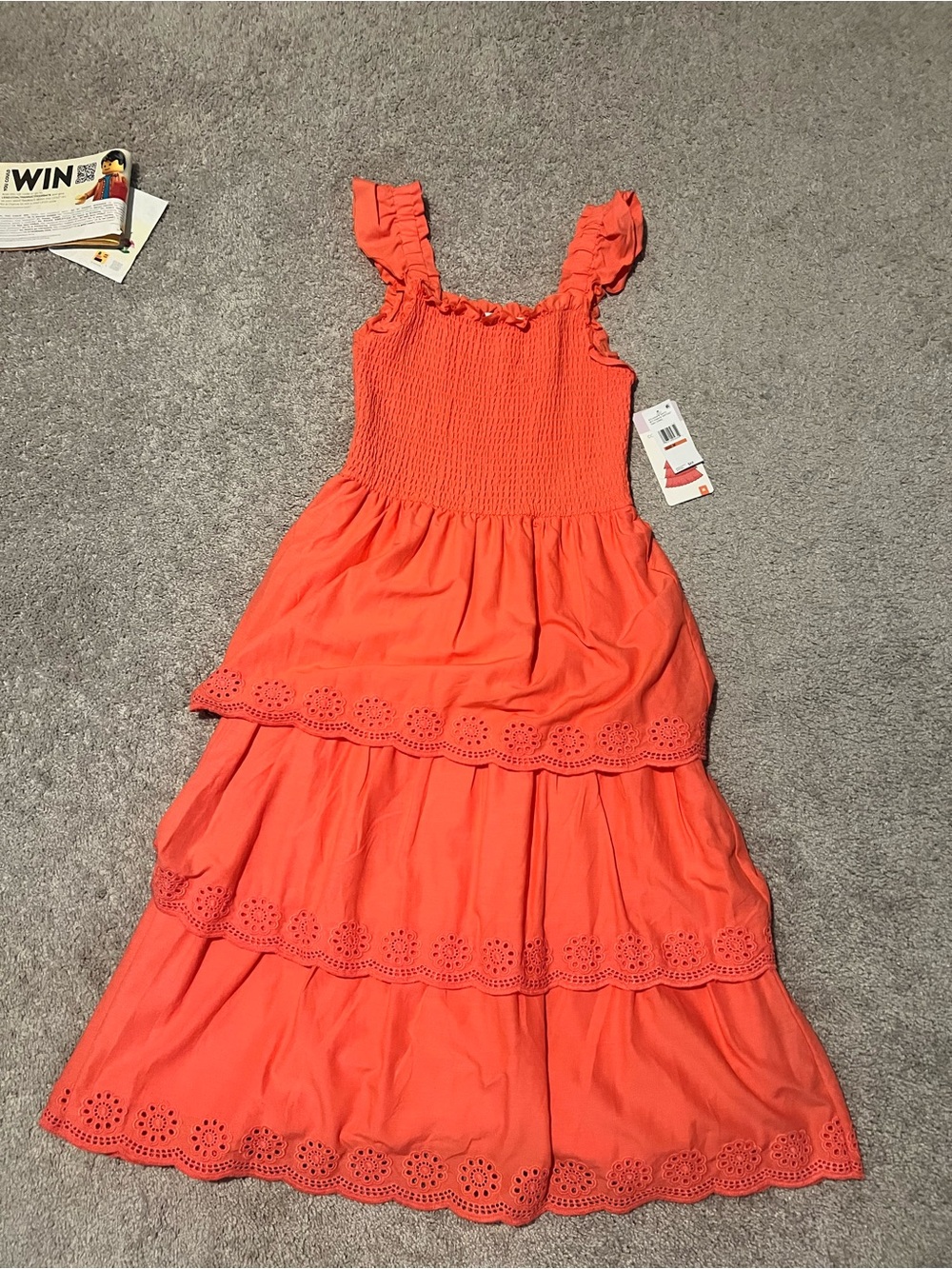 Women’s Ruffled Tiered Maxi Dress - pink